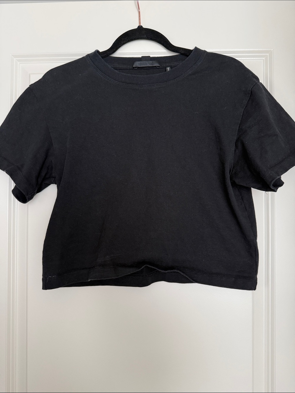 Helmut Lang Black Cropped Tee